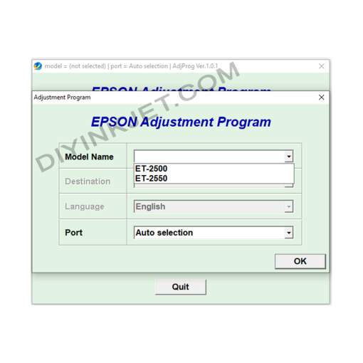Epson ET-2500 ET-2550 Adjustment Program