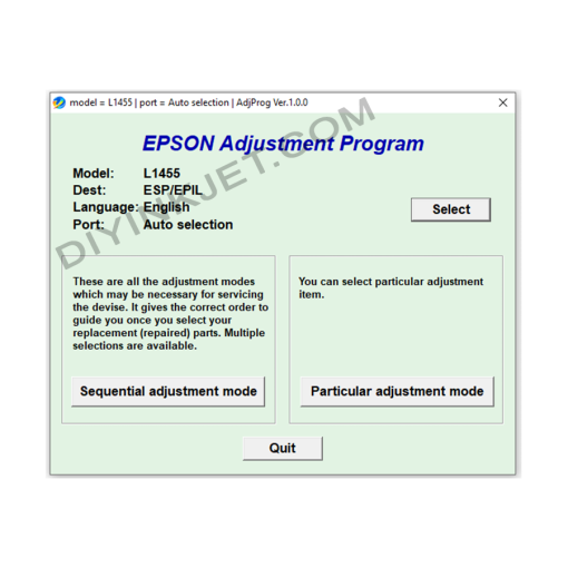 Epson L1455 Adjustment Program