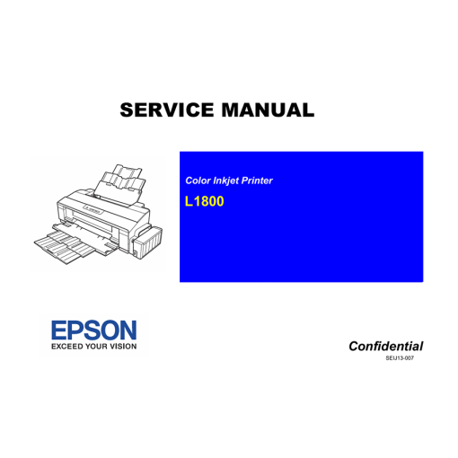 Epson L1800 Inkjet Printer English Service Manual