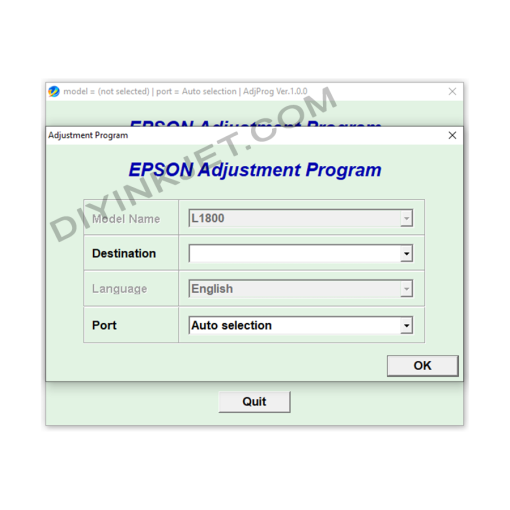 Epson L1800 Adjustment Program