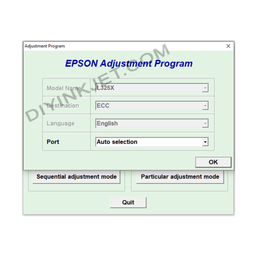 Epson L3250 series L325X Adjustment Program