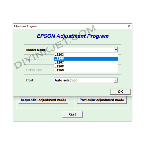 Epson L4263 L4266 L4267 L4268 L3269 Adjustment Program