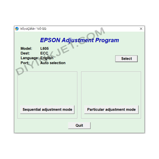 Epson L605 Adjustment Program