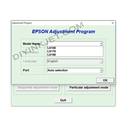 Epson L6168 L6178 L6198 Adjustment Program