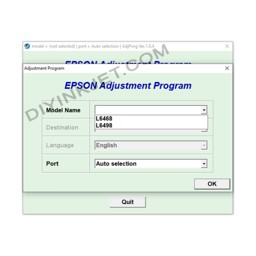 Epson L6468 L6498 Adjustment Program