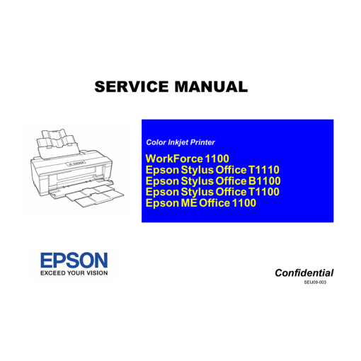 Epson ME1100 T1100 B1100 W1100 Inkjet Printer English Service Manual