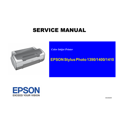 Epson Stylus Photo 1390 1400 1410 Inkjet Printer English Service Manual