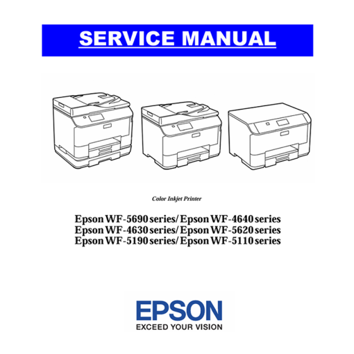 Elevate Your Repair Skills with the Epson WF 5690, 4640, 4630, 5620, 5190, 5110, 5623, 5113, 5693 Inkjet Printer English Service Manual