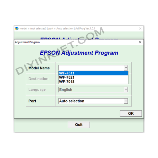 Epson WF-7511 WF-7521 WF-7018 Adjustment Program
