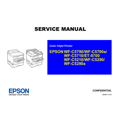 Epson WF-C5790 C5790a C5710 C5210 C5290 C5290a ET-8700 Inkjet Printer English Service Manual