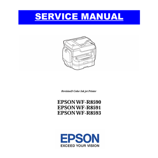 Epson WF-R8590 WF-R8591 WF-R8593 Inkjet Printer English Service Manual