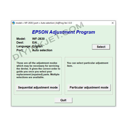 Epson Wf-2630 Adjustment Program